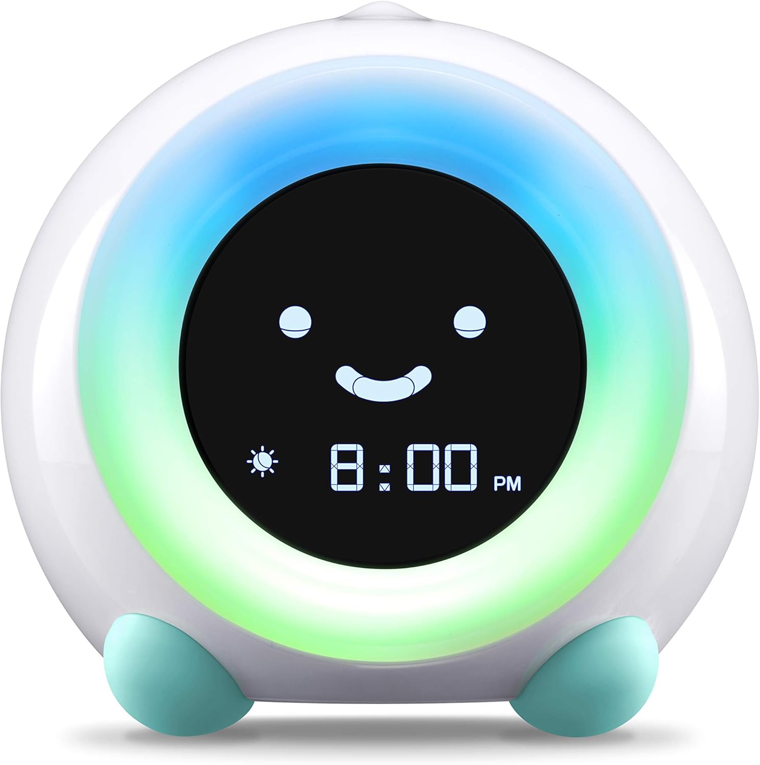 LittleHippo Mella: Kids Alarm Clock, Ready to Rise Children's Sleep Trainer, Night Light, Sound Machine and OK to Wake for Toddlers and Kids - Arctic Blue (Updated 2025)
